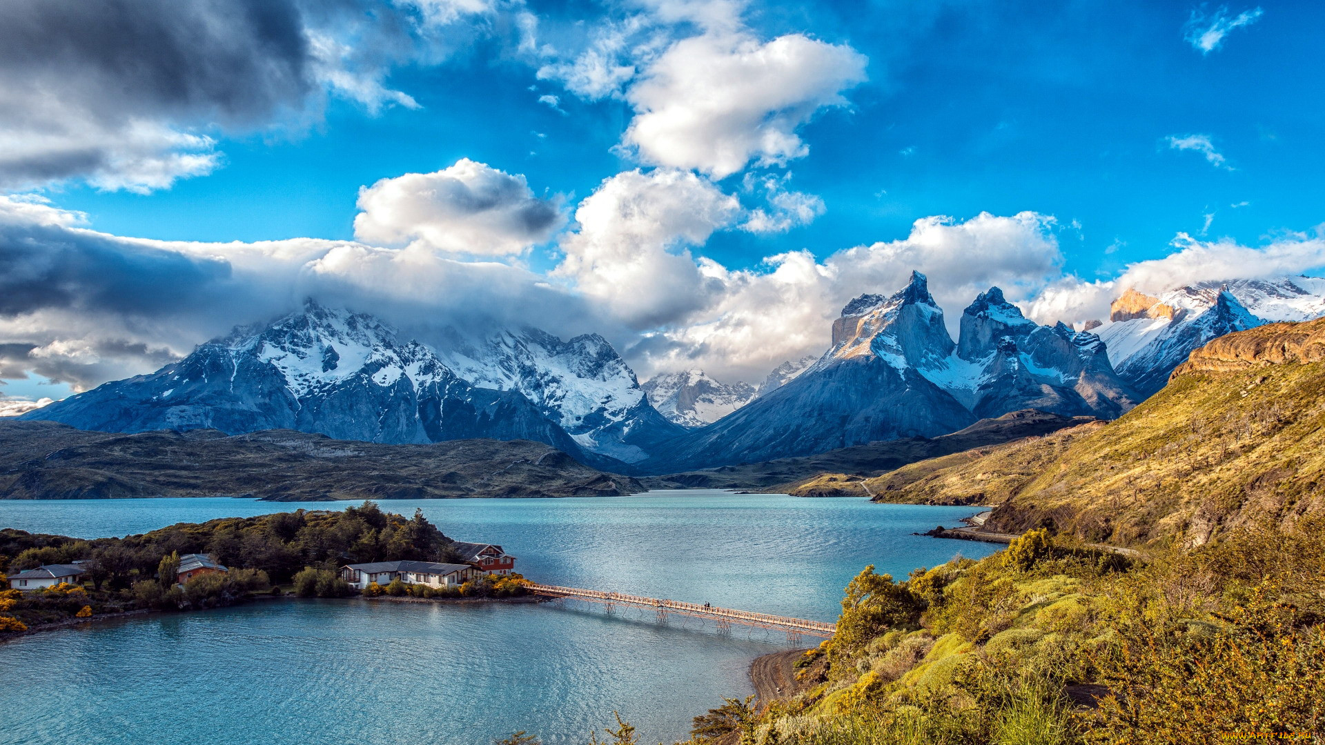 lake pehoe, torres del paine np, chile, , - , lake, pehoe, torres, del, paine, np